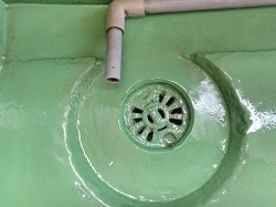 お掃除後のベランダ排水口